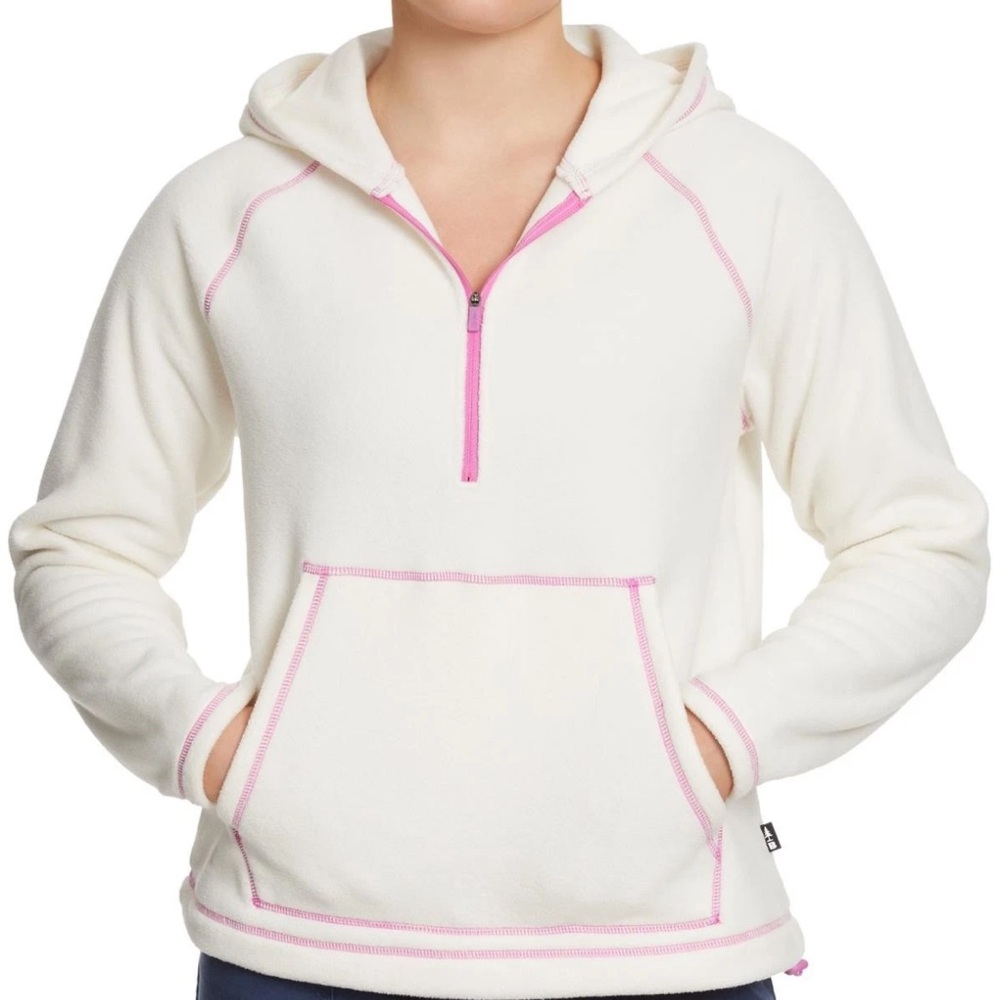 Bass Outdoor Women's Quarter-Zip Long-Sleeve Hoodie Gardenia XL
